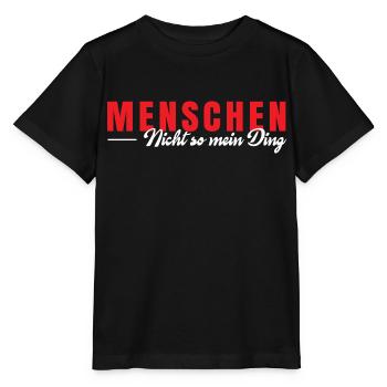 Menschen nicht so meins - Stanley/Stella Kinder T-Shirt MINI CREATOR  - Schwarz - Vorne - Mikhail (115cm)