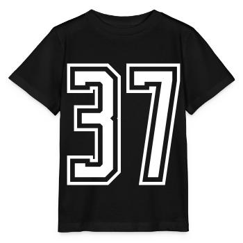 37 Numéro de numéro - T-shirt bio MINI CREATOR Stanley/Stella Enfant - noir - Devant - Mikhail (115cm)