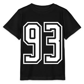 93 Numéro de numéro - T-shirt bio MINI CREATOR Stanley/Stella Enfant - noir - Devant - Mikhail (115cm)
