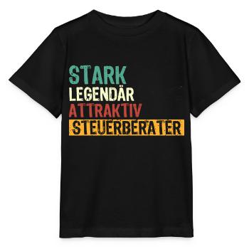 STARK LEGENDÄR ATTRAKTIV STEUERBERATER - Stanley/Stella Kinder T-Shirt MINI CREATOR  - Schwarz - Vorne - Mikhail (115cm)