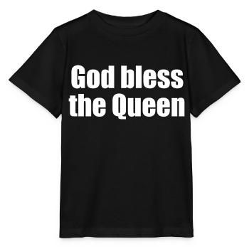 god bless the queen - Stanley/Stella MINI CREATOR Kids’ T-Shirt - black - Front - Mikhail (115cm)