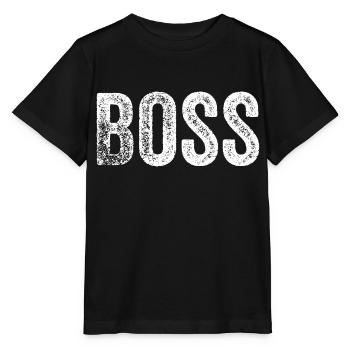 funny boss - Stanley/Stella MINI CREATOR Kids’ T-Shirt - black - Front - Mikhail (115cm)