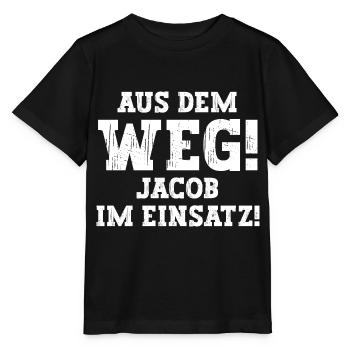 Jacob Lustiger Spruch Vorname Name Jacob - Stanley/Stella Kinder T-Shirt MINI CREATOR  - Schwarz - Vorne - Mikhail (115cm)