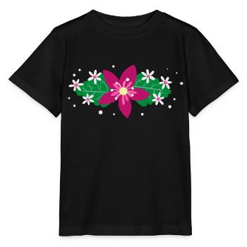 Flower Flower Plant - Stanley/Stella MINI CREATOR Kids’ T-Shirt - black - Front - Mikhail (115cm)