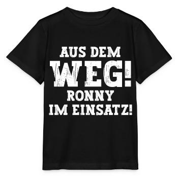 Ronny Lustiger Spruch Vorname Name Ronny - Stanley/Stella Kinder T-Shirt MINI CREATOR  - Schwarz - Vorne - Mikhail (115cm)