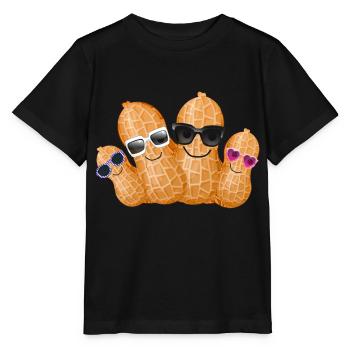 nüsse,nuss,familie,familie,erdnüsse,erdnuss - Stanley/Stella Kinder T-Shirt MINI CREATOR  - Schwarz - Vorne - Mikhail (115cm)