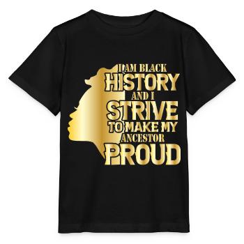 Black History Month Black History - Stanley/Stella Kinder T-Shirt MINI CREATOR  - Schwarz - Vorne - Mikhail (115cm)