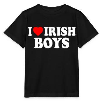 I love irish boys - Stanley/Stella Kinder T-Shirt MINI CREATOR  - Schwarz - Vorne - Mikhail (115cm)