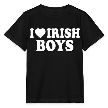 I love irish boys - Stanley/Stella Kinder T-Shirt MINI CREATOR  - Schwarz - Vorne - Mikhail (115cm)