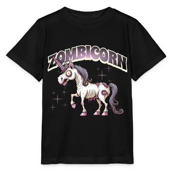 Licorne zombie zombie - T-shirt bio MINI CREATOR Stanley/Stella Enfant - noir - Devant - Mikhail (115cm)