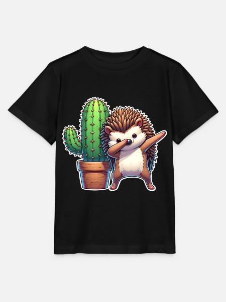 Igel Kaktus - Stanley/Stella T-shirt MINI CREATOR til børn - sort