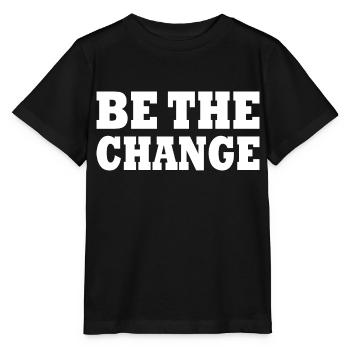 be the change - Stanley/Stella Kinder T-Shirt MINI CREATOR  - Schwarz - Vorne - Mikhail (115cm)