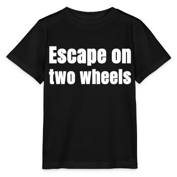 Escape on two wheels - Stanley/Stella MINI CREATOR Kids’ T-Shirt - black - Front - Mikhail (115cm)