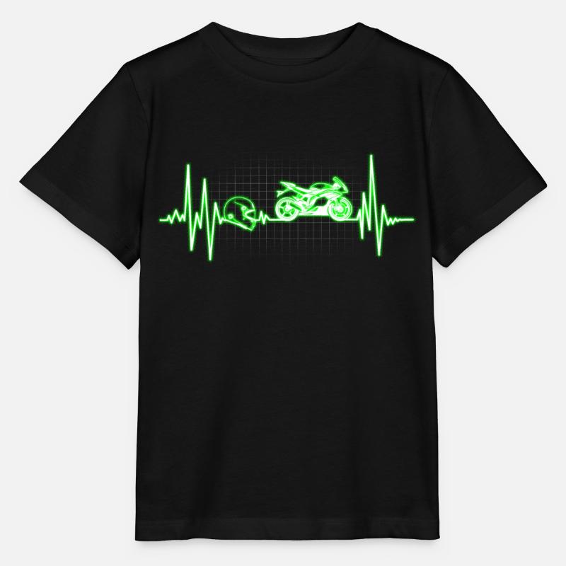 Battement de coeur Moto - T-shirt bio MINI CREATOR Stanley/Stella Enfant - noir