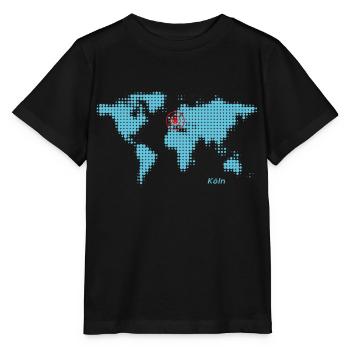 cologne carte du monde - T-shirt bio MINI CREATOR Stanley/Stella Enfant - noir - Devant - Mikhail (115cm)