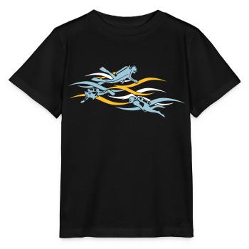 taucher - diver - T-shirt bio MINI CREATOR Stanley/Stella Enfant - noir - Devant - Mikhail (115cm)