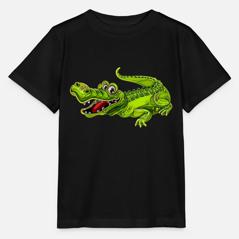 Crocodile drôle - T-shirt bio MINI CREATOR Stanley/Stella Enfant - noir