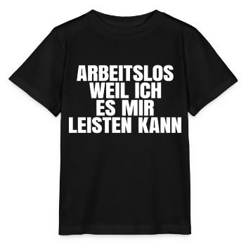 Arbeitslos arbeitsloser Jobcenter arbeitssuchend - Stanley/Stella Kinder T-Shirt MINI CREATOR  - Schwarz - Vorne - Mikhail (115cm)