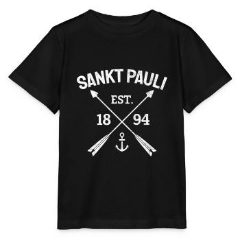 St Pauli Santa Hamburg Vintage Logo rétro cadeau - T-shirt bio MINI CREATOR Stanley/Stella Enfant - noir - Devant - Mikhail (115cm)