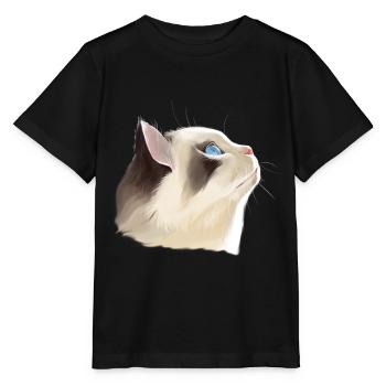 Chat à l’air - T-shirt bio MINI CREATOR Stanley/Stella Enfant - noir - Devant - Mikhail (115cm)