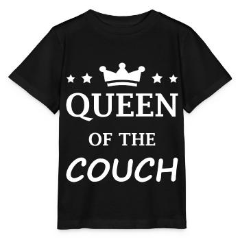 Queen Of The Couch - Stanley/Stella MINI CREATOR Kids’ T-Shirt - black - Front - Mikhail (115cm)