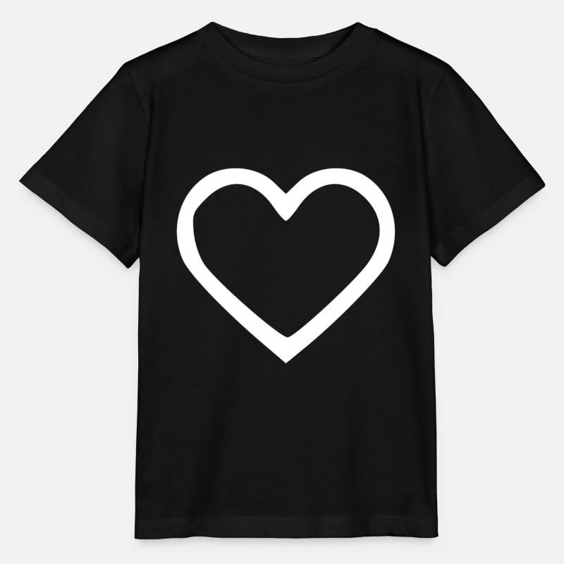 Forme du cœur - T-shirt bio MINI CREATOR Stanley/Stella Enfant - noir