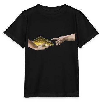 Fresko Michelangelo Karpfen Parodie - Stanley/Stella Kinder T-Shirt MINI CREATOR  - Schwarz - Vorne - Mikhail (115cm)