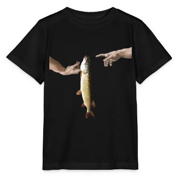 Gill grip pike Création d'Adam fresco - T-shirt bio MINI CREATOR Stanley/Stella Enfant - noir - Devant - Mikhail (115cm)