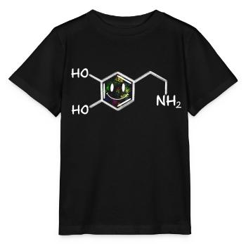 Dopamin das Glückshormon - Stanley/Stella Kinder T-Shirt MINI CREATOR  - Schwarz - Vorne - Mikhail (115cm)