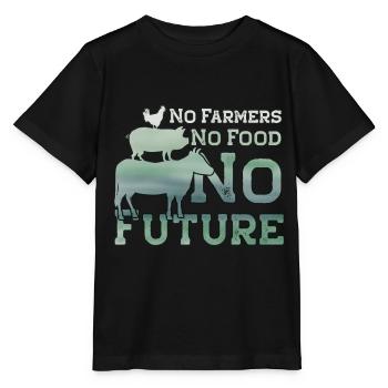 No Farmers No Food No Future Traktor - Stanley/Stella Kinder T-Shirt MINI CREATOR  - Schwarz - Vorne - Mikhail (115cm)