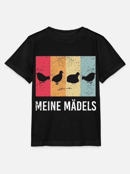 Meine Mädels - Wachtel Bekleidung Wachtel Spruch - Stanley/Stella Kinder T-Shirt MINI CREATOR  - Schwarz