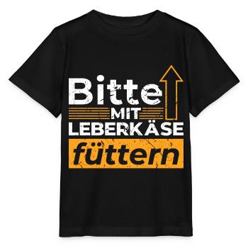 Leberkäse Füttern Fleischkäse - Stanley/Stella Kinder T-Shirt MINI CREATOR  - Schwarz - Vorne - Mikhail (115cm)
