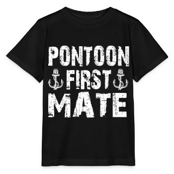 Ponton First Mate Lake Boating Summer Vintage - T-shirt bio MINI CREATOR Stanley/Stella Enfant - noir - Devant - Mikhail (115cm)