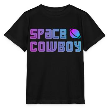 Space Cowboy - Stanley/Stella Kinder T-Shirt MINI CREATOR  - Schwarz - Vorne - Mikhail (115cm)