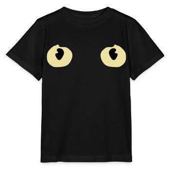 Katze Katzenaugen Augen Haustier Katzen Kätzchen - Stanley/Stella Kinder T-Shirt MINI CREATOR  - Schwarz - Vorne - Mikhail (115cm)