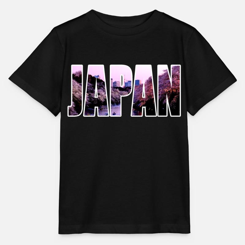 JAPON Fleur de cerisier Sakura - T-shirt bio MINI CREATOR Stanley/Stella Enfant - noir