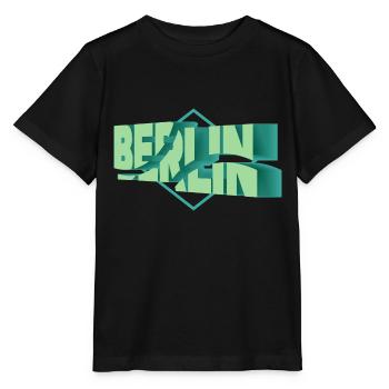 Berlin Allemagne Ville 3D Font Skyline - T-shirt bio MINI CREATOR Stanley/Stella Enfant - noir - Devant - Mikhail (115cm)