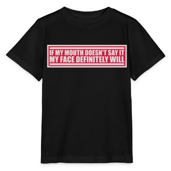Mon visage le fera certainement - T-shirt bio MINI CREATOR Stanley/Stella Enfant - noir - Devant - Mikhail (115cm)