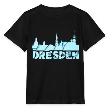 Dresden Germany City Font Skyline Broken - Stanley/Stella MINI CREATOR Kids’ T-Shirt - black - Front - Mikhail (115cm)