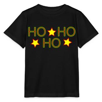 HO HO HO - Stanley/Stella MINI CREATOR Kids’ T-Shirt - black - Front - Mikhail (115cm)