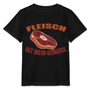 Fleisch ist mein Gemüse - Stanley/Stella Kinder T-Shirt MINI CREATOR  - Schwarz - Vorne - Mikhail (115cm)