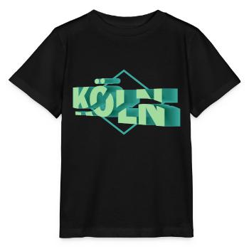 Cologne Allemagne Ville 3D Police Skyline - T-shirt bio MINI CREATOR Stanley/Stella Enfant - noir - Devant - Mikhail (115cm)