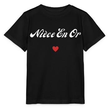 nièce en or - T-shirt bio MINI CREATOR Stanley/Stella Enfant - noir - Devant - Mikhail (115cm)