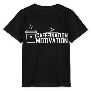 Caffeine Motivation - Stanley/Stella MINI CREATOR Kids’ T-Shirt - black - Front - Mikhail (115cm)