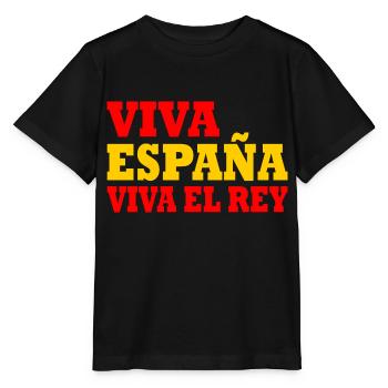 Viva españa viva el rey - Stanley/Stella Kinder T-Shirt MINI CREATOR  - Schwarz - Vorne - Mikhail (115cm)