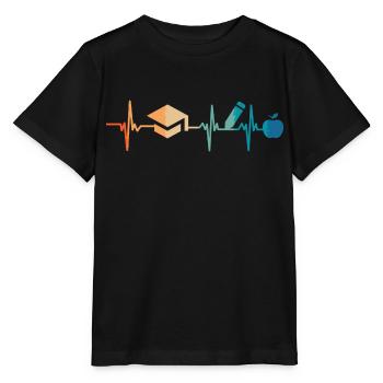 Battement de cœur enseignement - T-shirt bio MINI CREATOR Stanley/Stella Enfant - noir - Devant - Mikhail (115cm)