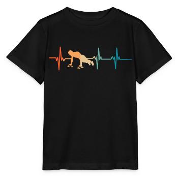 Heartbeat Push Up - Stanley/Stella MINI CREATOR Kids’ T-Shirt - black - Front - Mikhail (115cm)