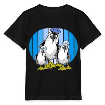 Seevögel Matrosen Möwen Möwe maritim - Stanley/Stella Kinder T-Shirt MINI CREATOR  - Schwarz - Vorne - Mikhail (115cm)