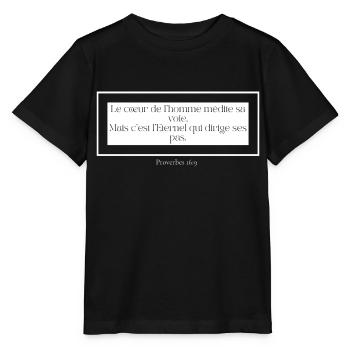 proverbes 169 - T-shirt bio MINI CREATOR Stanley/Stella Enfant - noir - Devant - Mikhail (115cm)