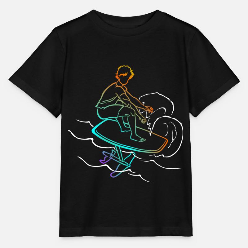 Foil Foiling Wing Sling Surf - T-shirt bio MINI CREATOR Stanley/Stella Enfant - noir